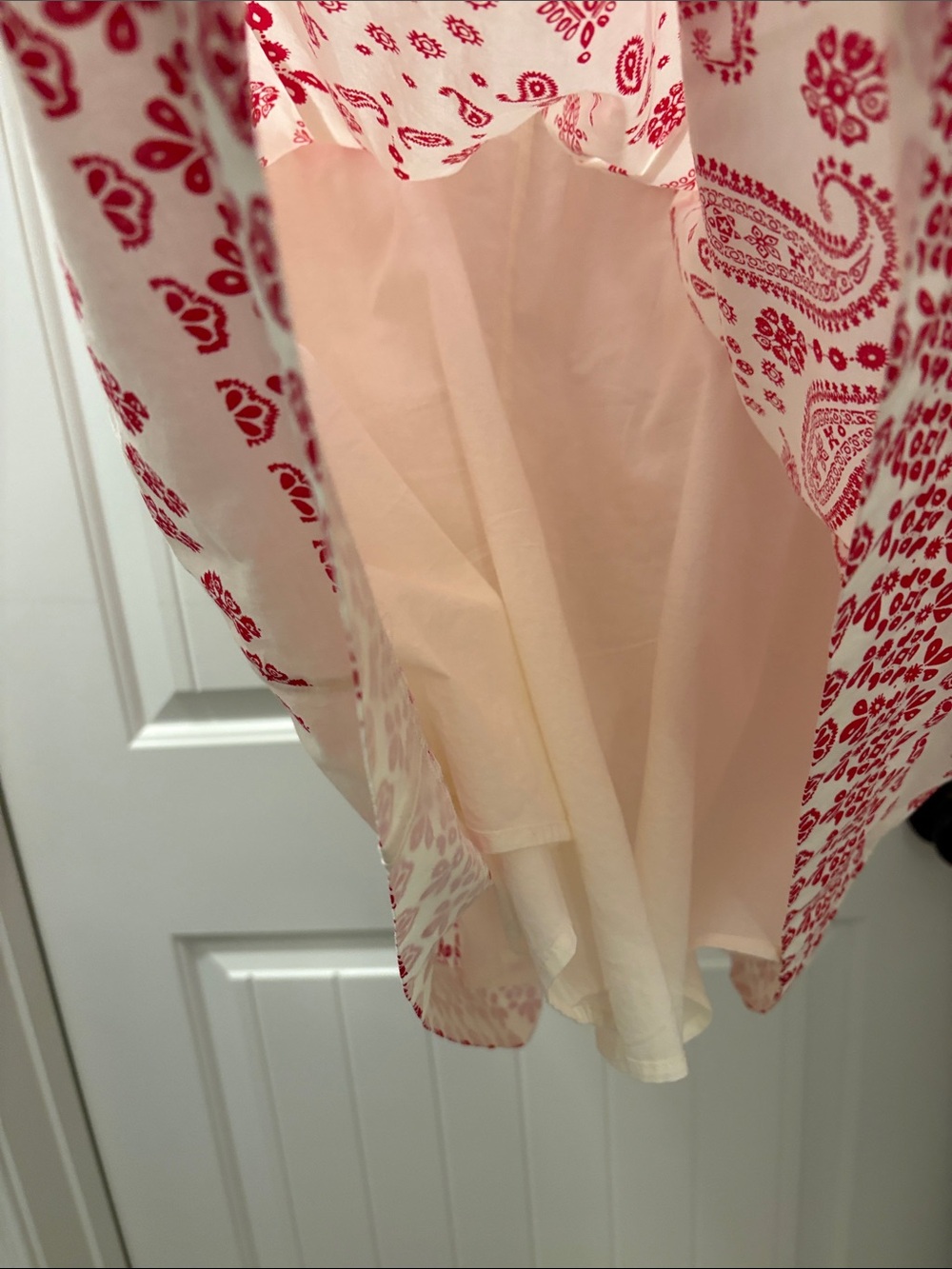 Talbots White Dress with Red Paisley Print - Picture 11 of 12